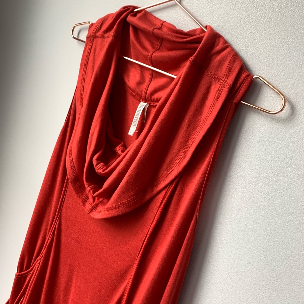 Monoreno Tunic/Dress, cowl neck- handkerchief hem